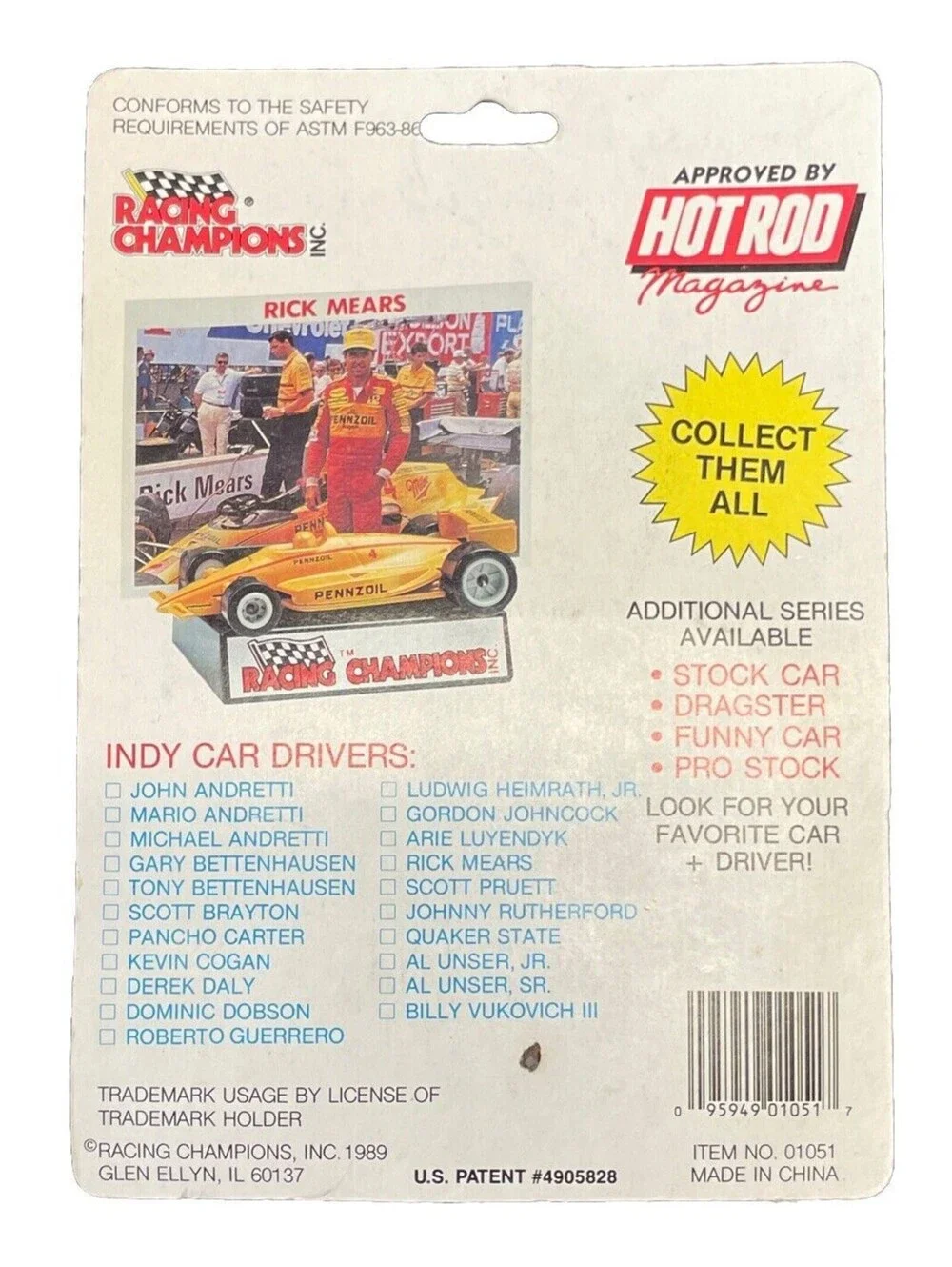 Racing Champions Indy Car John Andretti 1:64 Scale Die Cast